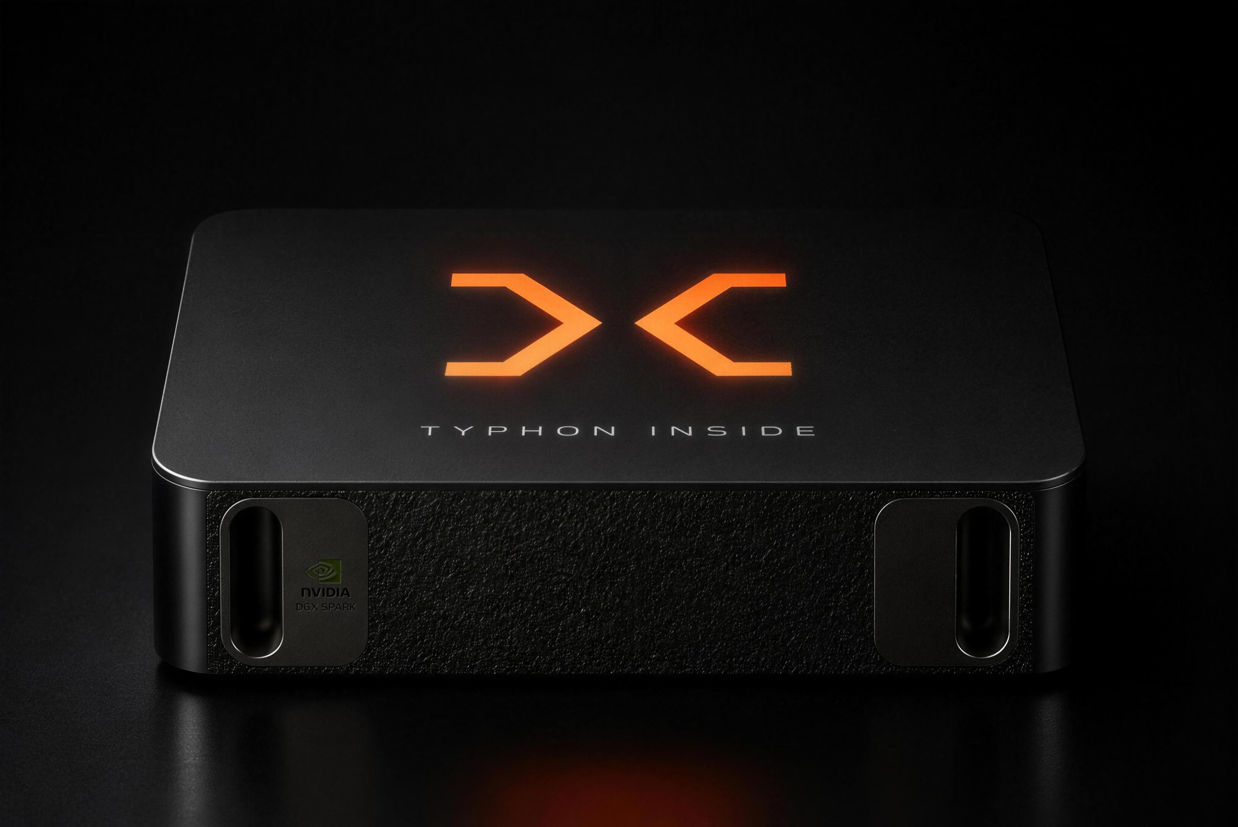 Typhon Inside hardware with the illuminated BreachX symbol on the lid