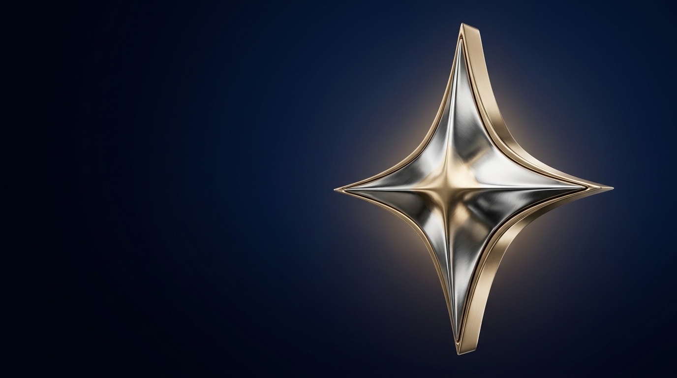 The sapphire star, explored as a sculptural material signature.
