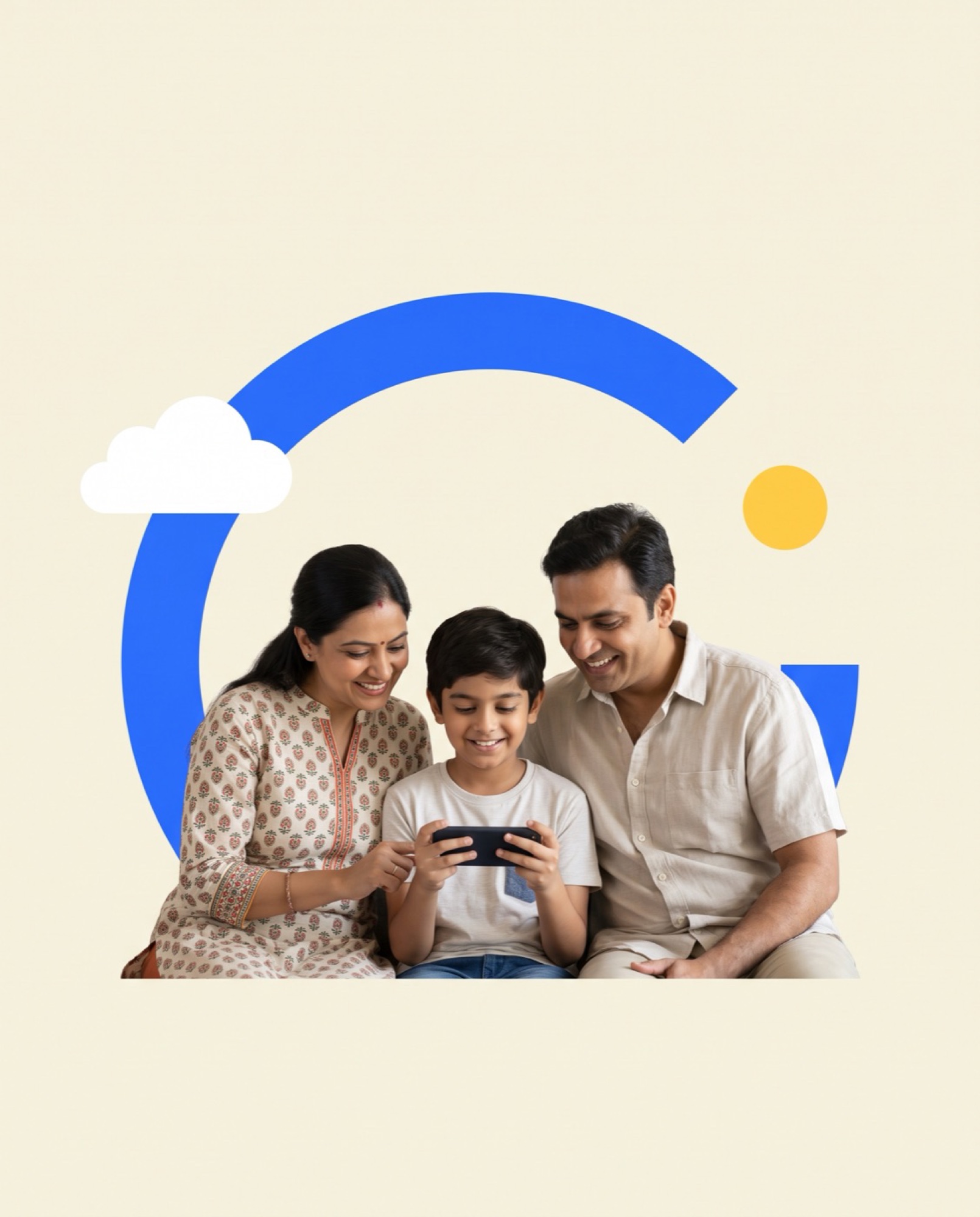 Photographic family collage created for ScrollControl